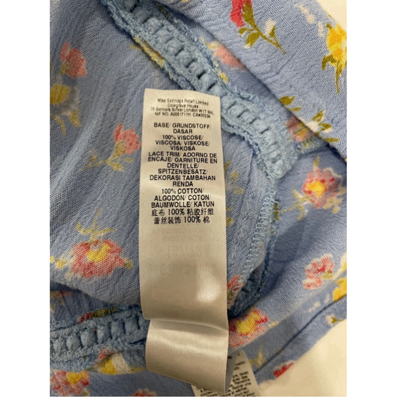 Miss Selfridge Ditsy Floral High Waist Shorts Size 2 Cottagecore Coquette Girly - Picture 6 of 8